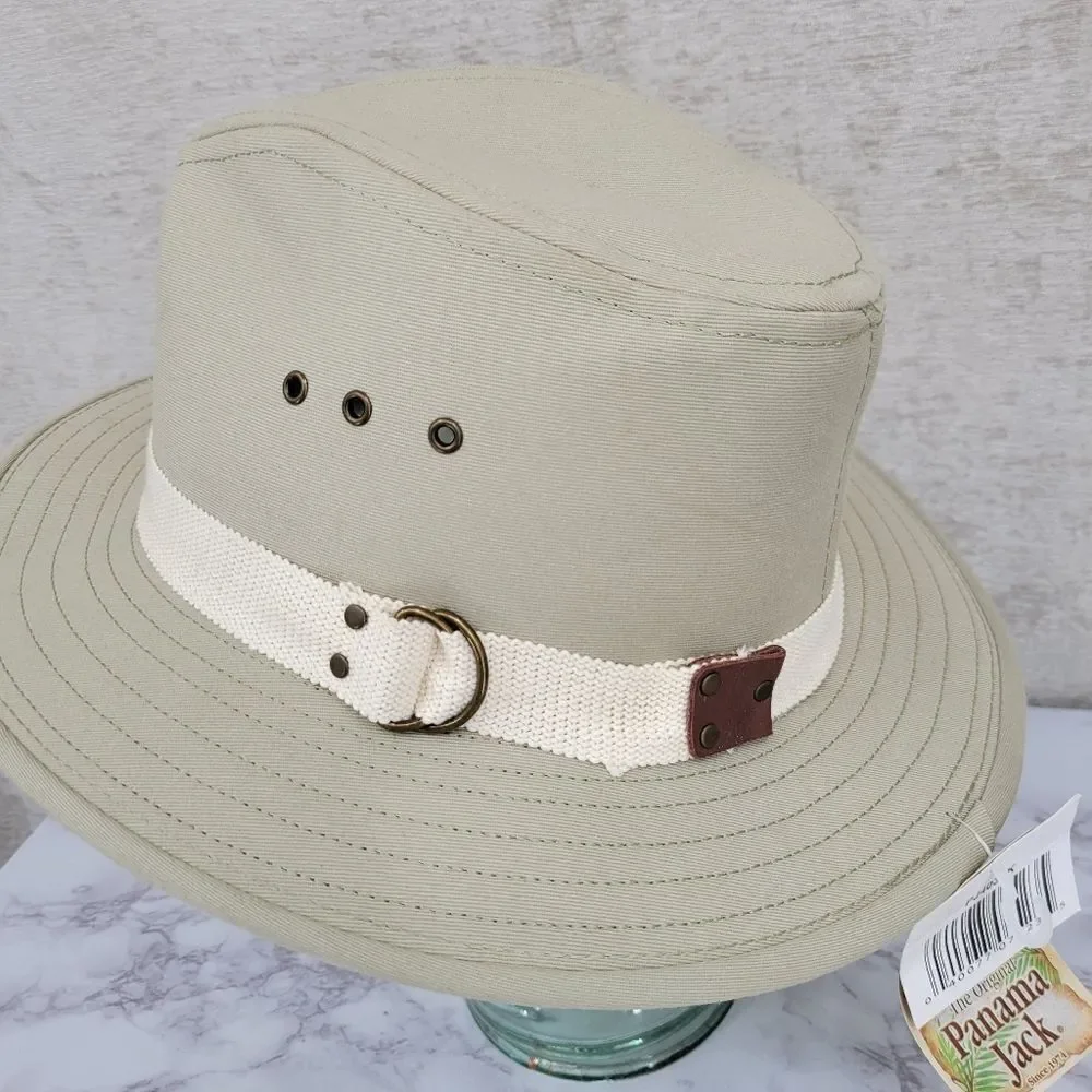 Panama Jack Men's Tan Canvas Hat Safari